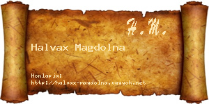 Halvax Magdolna névjegykártya