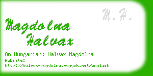 magdolna halvax business card